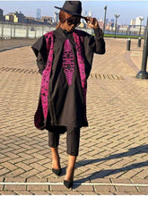 Load image into Gallery viewer, Women&#39;s African Clothing| Agbada| Three Pieces| African Print Dress| African Party Dress| Wedding Guest Clothing| Dashiki Shirt and Pants