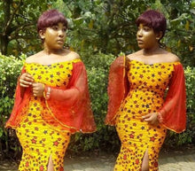 Load image into Gallery viewer, African Dashiki Mermaid Gown for Women | Ankara Long Dresses