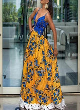 Load image into Gallery viewer, African Dashiki Maxi Gown for Women | Ankara Long Dresses