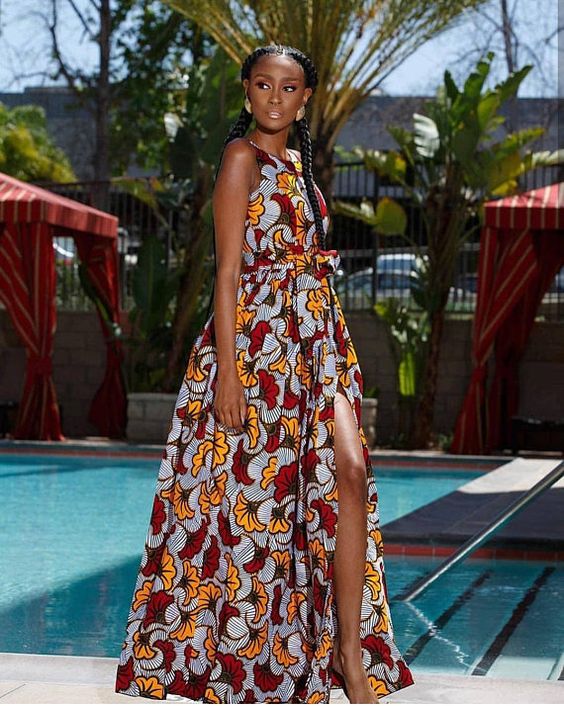 African Dashiki Maxi Gown for Women