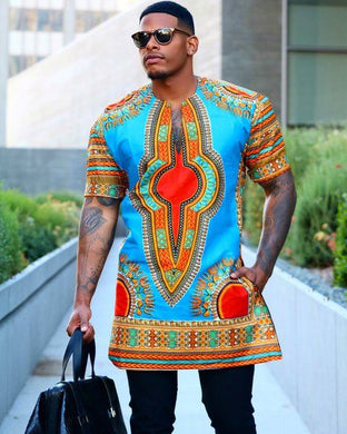 Dashiki Caftan for Men | Ankara Print Wear | African Wedding Guest Suit
