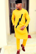 Load image into Gallery viewer, Yellow African Kaftan Clothing for Men | African Wear