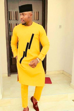 Load image into Gallery viewer, Yellow African Kaftan Clothing for Men | African Wear