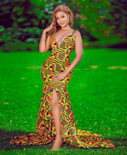 Load image into Gallery viewer, African Dashiki Mermaid Gown for Women | Ankara Long Dresses