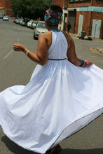 Load image into Gallery viewer, White African Clothing for Women. Dashiki Long Dress. Women's Clothing. Maxi. Boubou. Ankara. Kitenge