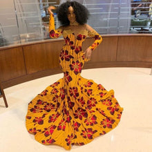 Load image into Gallery viewer, Elegant Ankara Mermaid Gown for Prom and Weddings