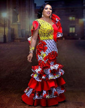 Load image into Gallery viewer, Elegant African Women's Dress| Africa Wedding Gown| Prom Gown| Wedding Guest Clothing| Black Stars Handmade