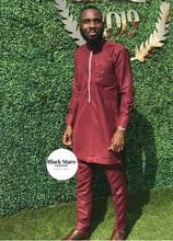Load image into Gallery viewer, African Clothing| Men&#39;s African Clothing| Prom African Wear | African Groom Suit| Wedding Guest Attire| Dashiki| Ankara| Senator&#39;s Clothing