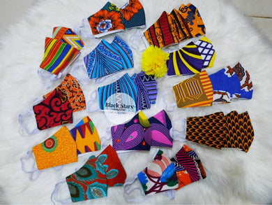 Pack of Fifty 50 Pieces Nose Mask | 50 Pieces Set Face Mask | Ankara Face Mask For Sale | African Print Mask | Dashiki Mask | Wholesale Mask