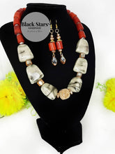 Load image into Gallery viewer, African Necklace|African Bead Jewelry Set|African Wedding Jewelry| Muticolored| Multi strandGift For Her| Mother&#39;s Day Gift|Necklace|Earring