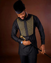 Load image into Gallery viewer, Black Mens African Caftan