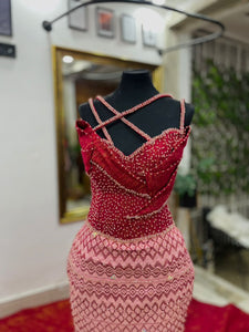 RESERVED FOR MARCEL. Embellished African Kente Wedding Gown (2)