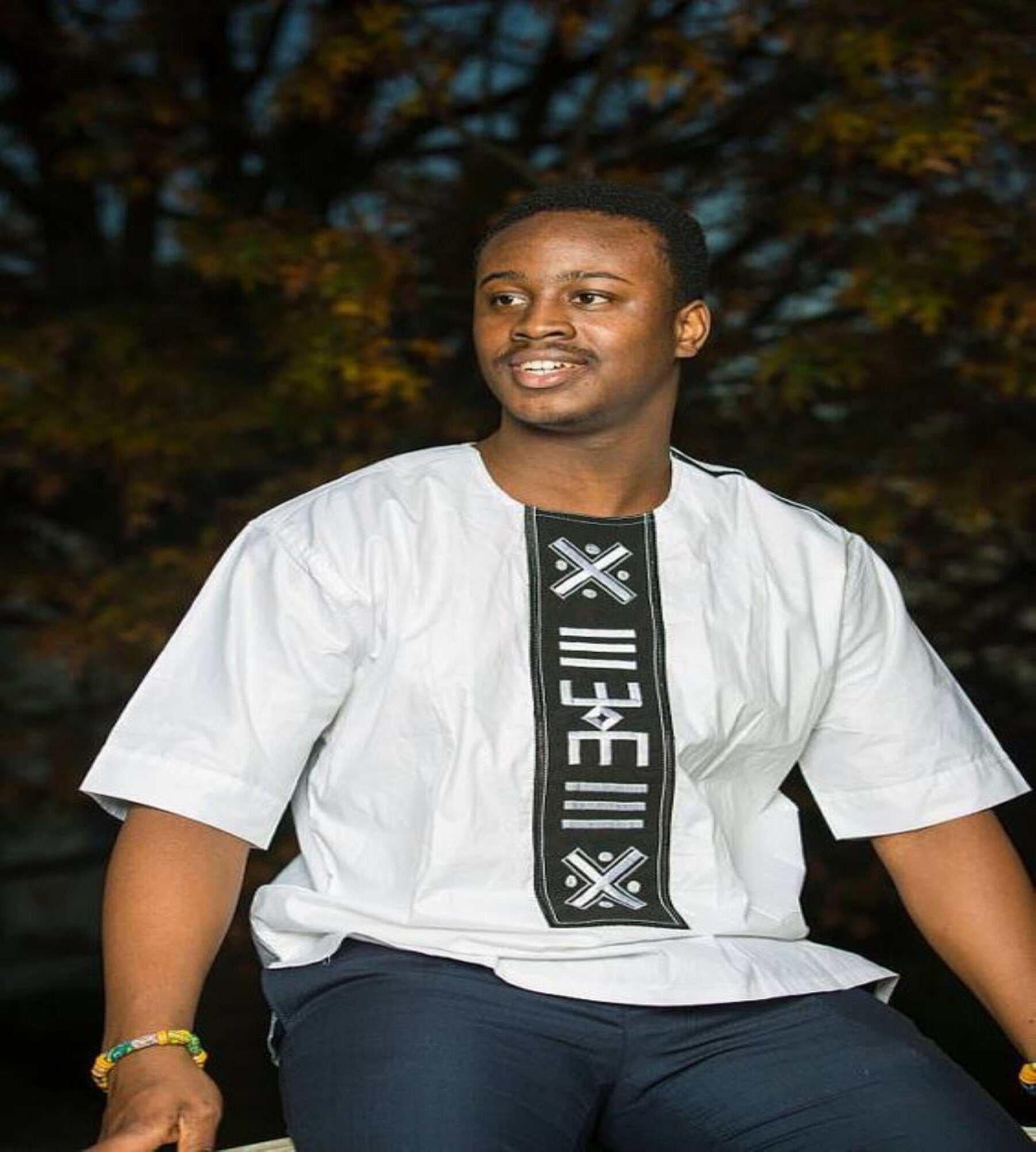 Africa Men Shirt| White Ankara Top| Dashiki Mens Shirt| Embroidery Outfit|  African Casual Wear| African Party Shirt| Black Stars Handmade