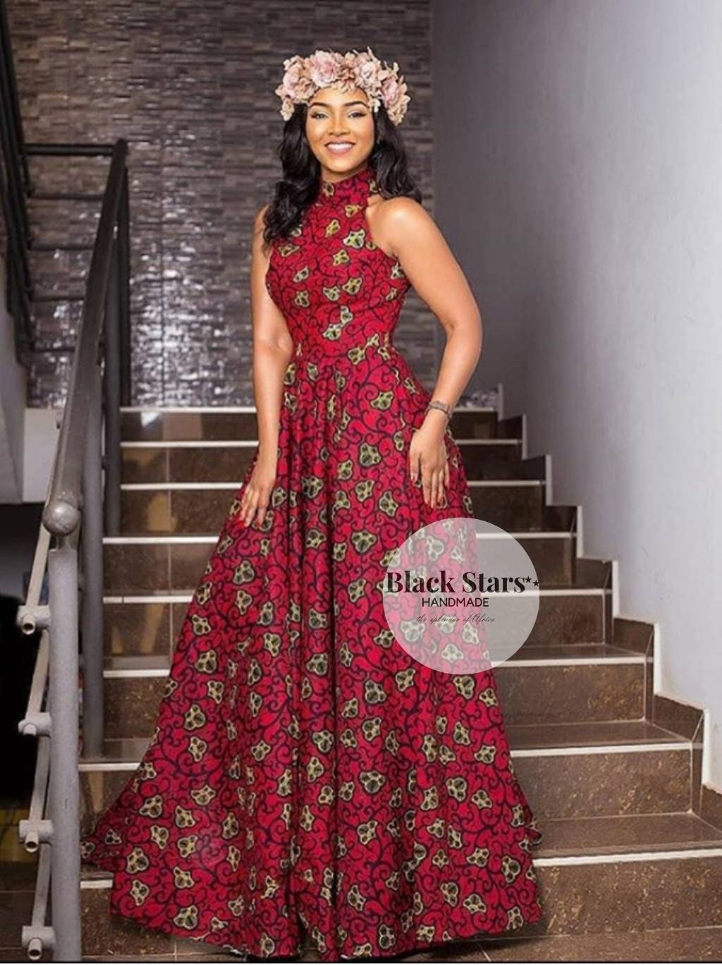 fitted lace wedding dress African Clothing| Womens Maxi Dress| Ankara Long Gown| Prom| African Wedding Dress| Wedding Guest Outfit| Party Wear| Dashiki| Kitenge 16