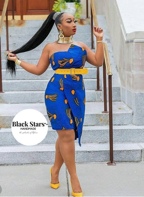 Short African Clothing| Women's Mini African Gown| Ankara Short Gown| Prom| African Wedding Dress| Wedding Guest Outfit| Dashiki Wear