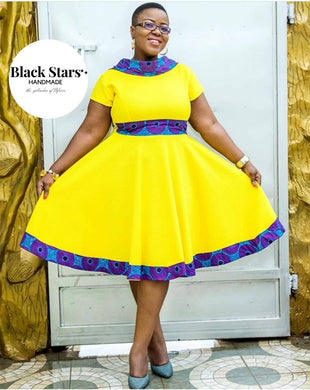 Womens Clothing| African Print Dress| Ankara Short Gown| Party Dress| Handmade in Ghana
