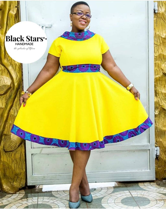 Womens Clothing| African Print Dress| Ankara Short Gown| Party Dress| Handmade in Ghana