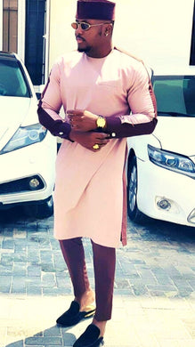 Dashiki Clothing for Men| Peach Men's African Caftan| Wedding Guest Suit| Prom African Wear| African Groom| Ankara Attire| Gift For Him