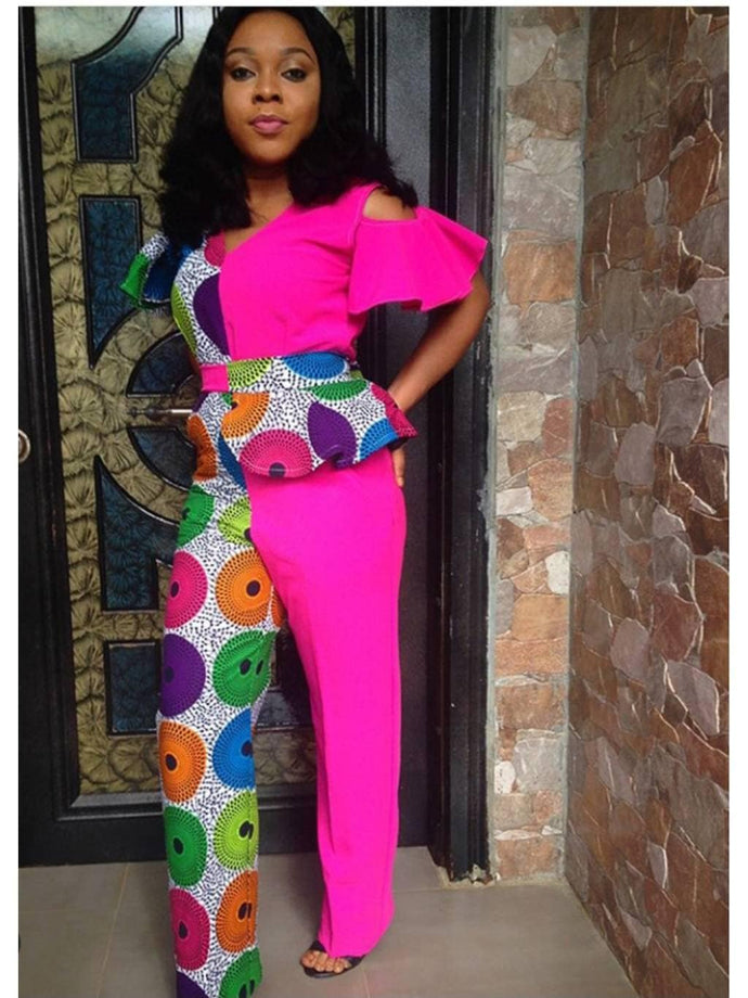 Womens African Clothing| Wedding Guest Attire| Prom| Ankara Jumpsuit| Bridesmaid Outfit| Africa Wedding| Dashiki| Kitenge| Makola Annex