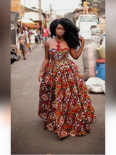 Load image into Gallery viewer, Womens African Clothing| Wedding Guest Attire| Prom Maxi Dress| Ankara Dress| Bridesmaid Outfit| Africa Wedding| Dashiki| Kitenge| Kente|