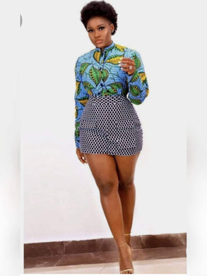 Womens African Clothing| Wedding Guest Skirt| Ankara Mini Skirt