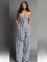 Load image into Gallery viewer, Womens African Clothing| Wedding Guest Attire| Ankara Crop Top with Pants| Ankara Dress| Bridesmaid Outfit| Africa Wedding| Dashiki Blooms
