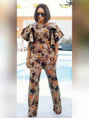 Womens African Clothing| Wedding Guest Attire| Ankara Jumpsuit| Ankara Dress| Bridesmaid Outfit| Africa Wedding| Dashiki| Kitenge| Blooms| 3