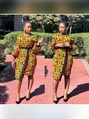 Kente Womens African Clothing| Wedding Guest Attire| Prom| Ankara Dress| Bridesmaid Outfit| Africa Wedding| Dashiki| Kitenge| Kente