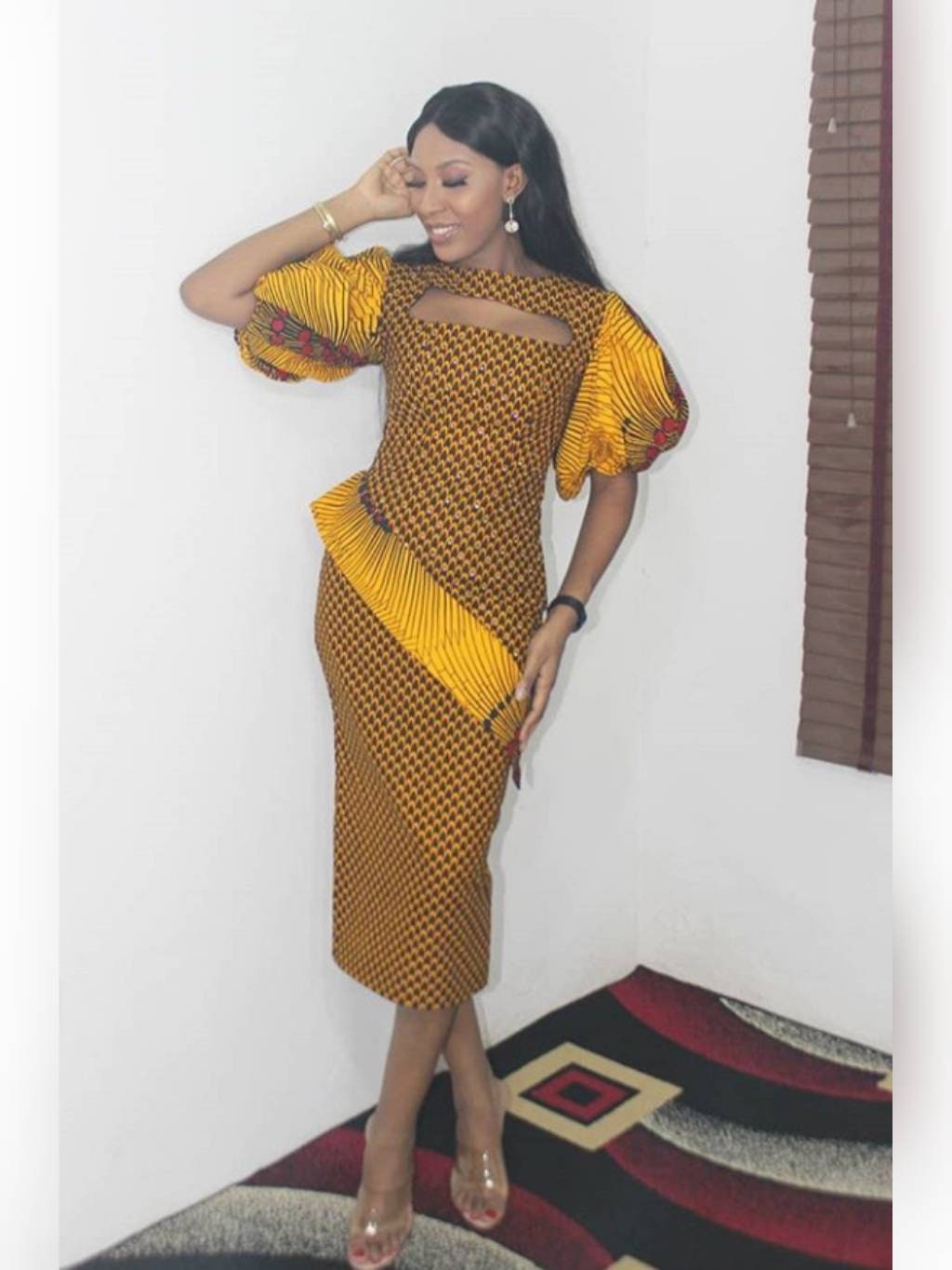 Womens African Clothing| Wedding Guest Attire| Ankara Pencil Dress