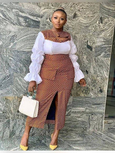 Women's African Clothing| Wedding Guest Dress| Prom| Ankle Length Ankara Long Dress| African Wedding Bridesmaid| Graduation Dress| 18