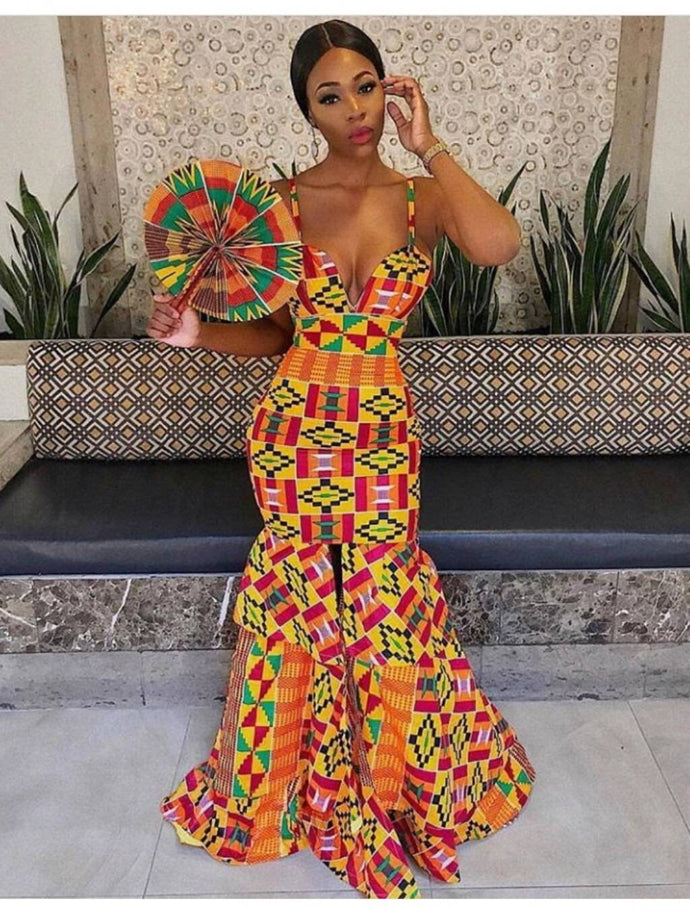 Mermaid Dress White And Gold Kente Dress Strapless Ivory Gold Mermaid Wedding Gown Dress Mermaid Dress White And Gold Kente Dress Strapless Ivory Gold Mermaid Wedding Gown Dress