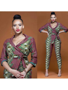 Womens African Clothing| Wedding Guest Attire| Prom| Ankara Jumpsuit| Bridesmaid Outfit| Africa Wedding| Dashiki| Kitenge| Summer Blooms