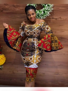 Womens African Clothing| Wedding Guest Attire| Prom| Ankara Dress| Bridesmaid Outfit| Africa Wedding| Dashiki| Kitenge| Kente| Gift| Blooms