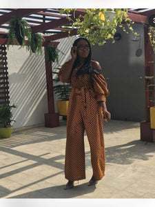 Womens African Clothing| Wedding Guest Attire| Ankara Jumpsuit| Ankara Dress| Bridesmaid Outfit| Africa Wedding| Dashiki| Kitenge Blooms