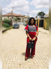 Load image into Gallery viewer, Womens African Clothing| Wedding Guest Attire| Ankara Jumpsuit| Ankara Dress| Bridesmaid Outfit| Africa Wedding| Dashiki| Kitenge| Blooms 4