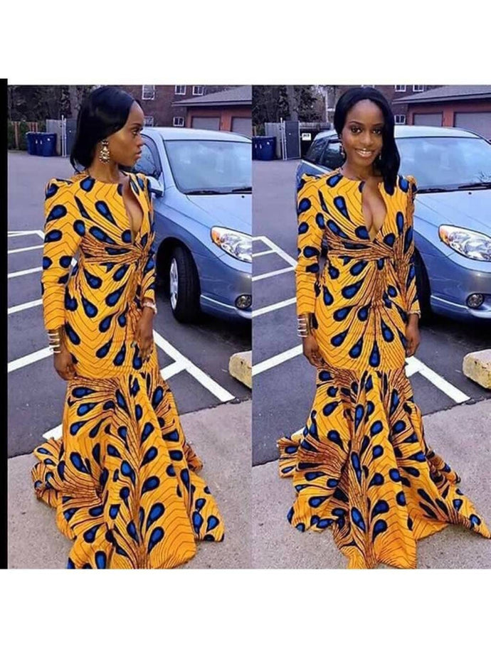Ankara Floor Length Mermaid Gown