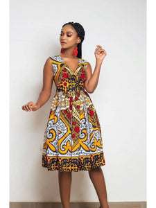 Womens African Clothing| Wedding Guest Attire| Prom Wear| Ankara Dress| Bridesmaid Outfit| Africa Wedding| Dashiki| Kitenge| Kente| Blooms