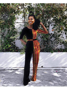Womens African Clothing| Wedding Guest Attire| Prom| Ankara Jumpsuit| Bridesmaid Outfit| Africa Wedding| Dashiki| Kitenge| Black and Red