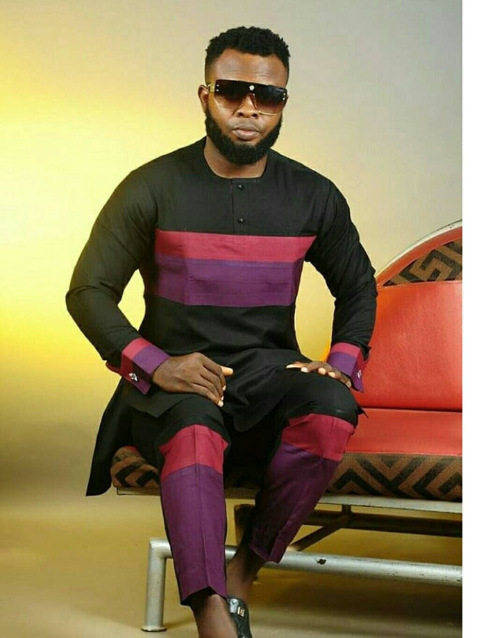 African Clothing for Men| Dashiki Dress Suit| Ankara Mens  Clothing| Wedding Guest Attire|  African Groom Outfit| Groomsmen Shirt| Black