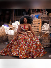 Load image into Gallery viewer, Womens African Clothing| Wedding Guest Attire| Prom Gown| Ankara Maxi Dress| Bridesmaid Outfit| African Wedding Dress| Dashiki Long Gown
