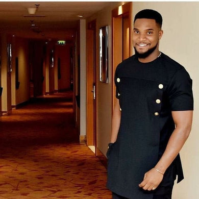 Black African Clothing for Men| Dashiki Dress Suit| Ankara Mens  Clothing| Wedding Guest Attire|  African Groom Outfit| Groomsmen Shirt