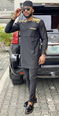 Black and Gold African Clothing for Men| Dashiki Dress Suit| Ankara Mens  Clothing| Wedding Guest Attire|  African Groom Outfit| Groomsmen