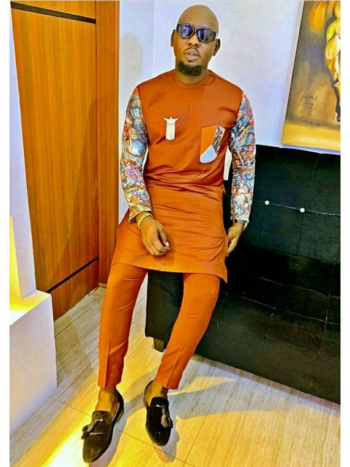 Burnt Orange African Clothing Men| Dashiki Dress Suit| Ankara Men's Clothing| Wedding Guest Attire| African Groom Outfit| Groomsmen Shirt M Burnt Orange African Clothing Men| Dashiki Dress Suit| Ankara Men's Clothing| Wedding Guest Attire| African Groom Outfit| Groomsmen Shirt M