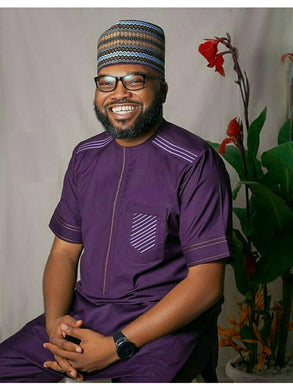 Mauve Men's African Wedding Suit| Nigeria Wedding Guest Dashiki Outfit| Ghana Groomsmen Clothing| Prom| Senators Formal Dress| Casual Ankara