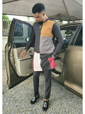 African Clothing for Men| Dashiki Dress Suit| Ankara Mens Clothing| Wedding Guest Attire|  African Groom Outfit| Groomsmen Shirt| Patchwork
