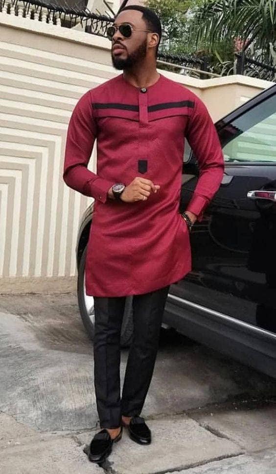 Burgundy Mens Clothing/ Prom Men/ African Print Clothing/ Wedding Guest  Outfit/ African Groom/ Groomsmen Suit/ Ankara/ Dashiki/ Kitenge