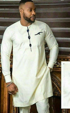 Off White Mens Clothing/ Prom Men/ African Print Clothing/ Wedding Guest Outfit/ African Groom/ Groomsmen Suit/ Ankara/ Dashiki/