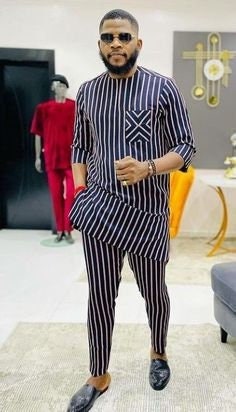 African Clothing/ Traditional Kaftan/ African Wedding Outfit/ Africa Groom Suit/ Senator Wear/ Dashiki/ Wholesale/ Blackstarshandmade 011