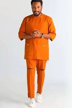 African Clothing/ Traditional Kaftan/ African Wedding Outfit/ Africa Groom Suit/ Senator Wear/ Dashiki/ Wholesale/ Blackstarshandmade 015
