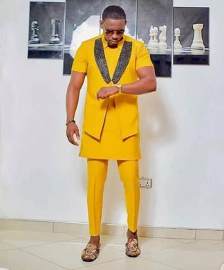 African Clothing/ Traditional Kaftan/ African Wedding Outfit/ Africa Groom Suit/ Senator Wear/ Dashiki/ Wholesale/ Blackstarshandmade 019
